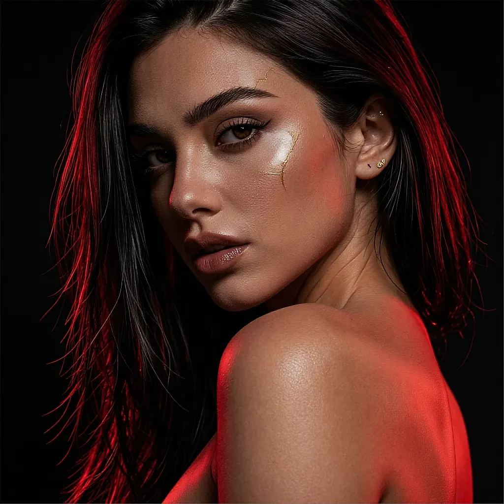 Square avatar of a fictional AI character with short blonde hair